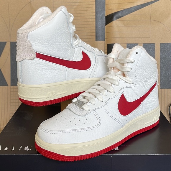 NIKE W AF1 SCULPT Summit White/Gym Red - Picture 10 of 16